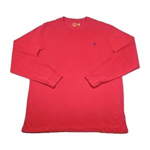 Polo by Ralph Lauren Mens 2XLT Red Long Sleeve Tee Shirt Pony Classic Comfort